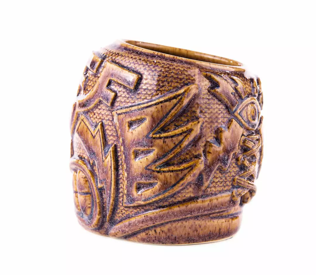 Mike Bonanno Tikis El Ojo Fantastico Tiki Mug - El Heroe Mugullado Variant 5 Mike Bonanno Tikis El Ojo Fantastico Tiki Mug - El Heroe Mugullado Variant