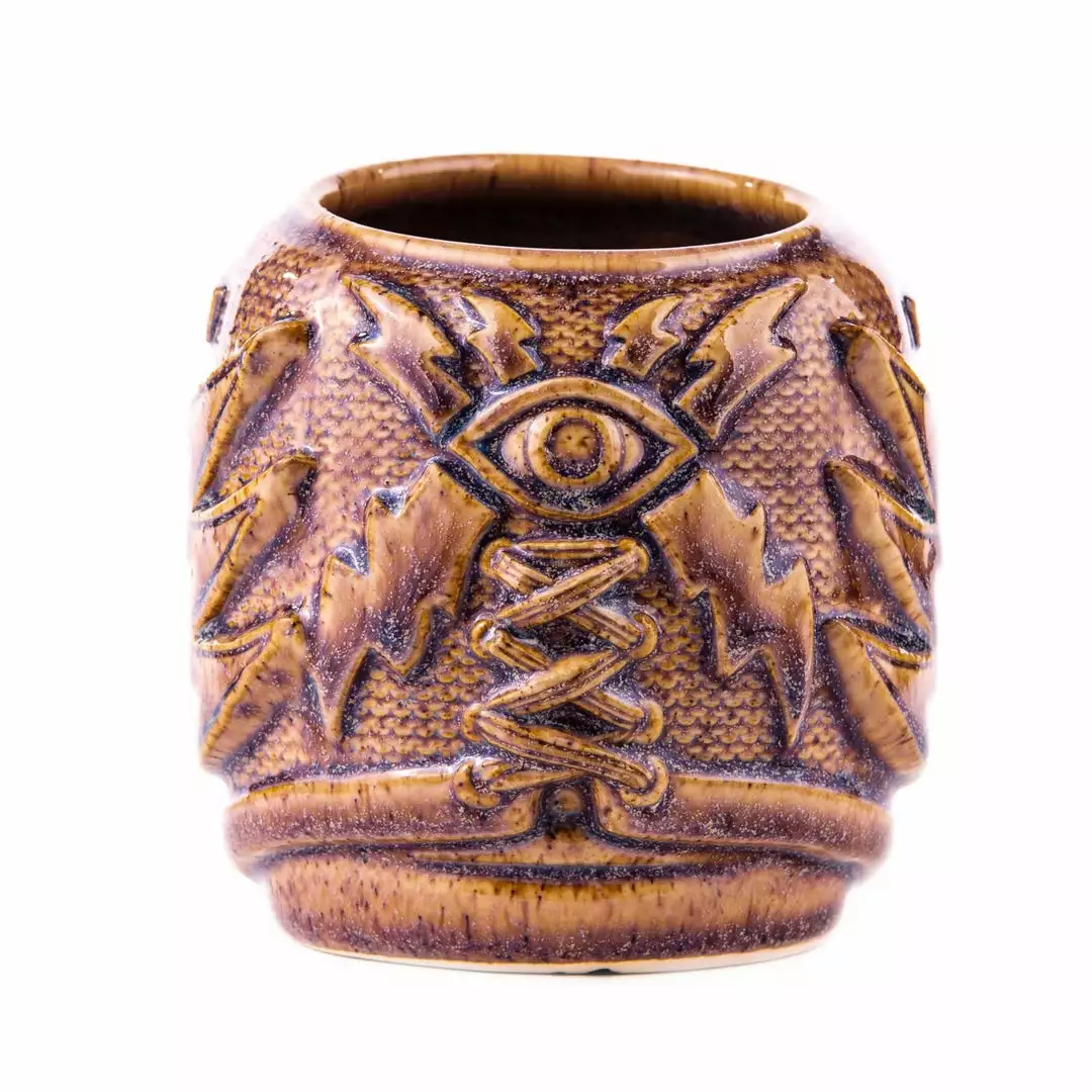 Mike Bonanno Tikis El Ojo Fantastico Tiki Mug - El Heroe Mugullado Variant 2 Mike Bonanno Tikis El Ojo Fantastico Tiki Mug - El Heroe Mugullado Variant