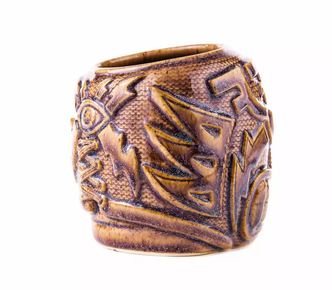 Mike Bonanno Tikis El Ojo Fantastico Tiki Mug - El Heroe Mugullado Variant 6 Mike Bonanno Tikis El Ojo Fantastico Tiki Mug - El Heroe Mugullado Variant