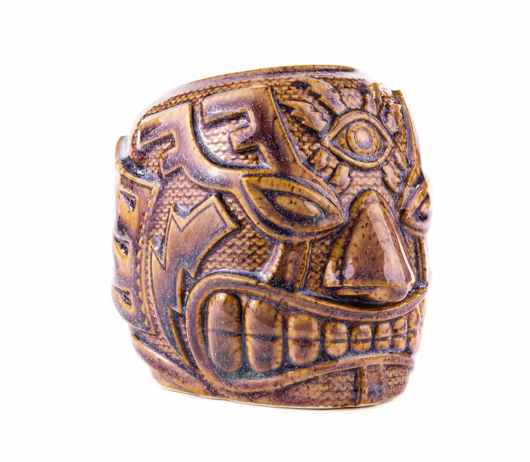 Mike Bonanno Tikis El Ojo Fantastico Tiki Mug - El Heroe Mugullado Variant 8 Mike Bonanno Tikis El Ojo Fantastico Tiki Mug - El Heroe Mugullado Variant