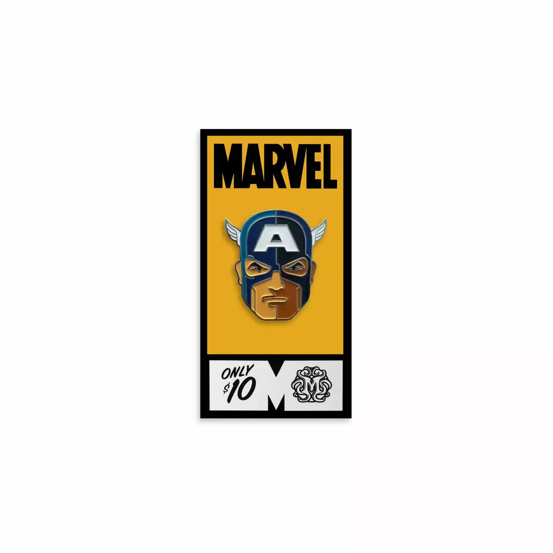 Tom Whalen Captain America Enamel Pin Enamel Pins 1 Tom Whalen Captain America Enamel Pin Enamel Pins