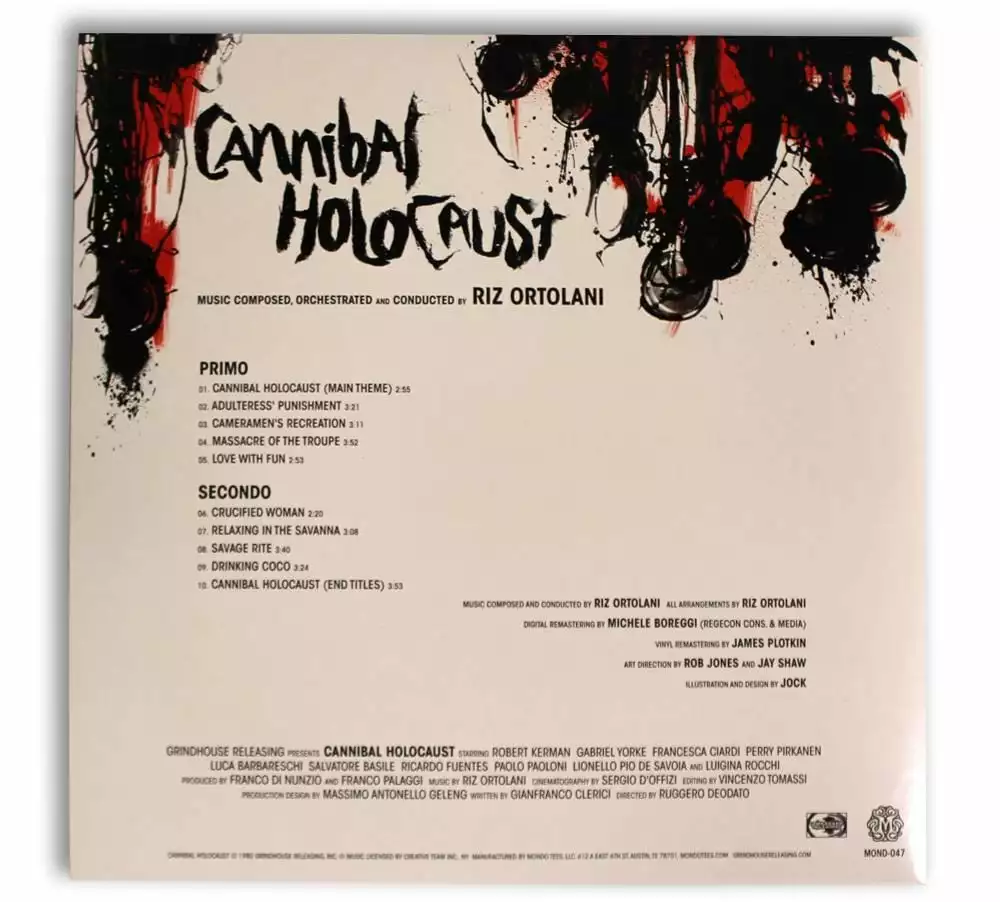 Riz Ortolani Music Cannibal Holocaust – Original Motion Picture Soundtrack LP 5 Riz Ortolani Music Cannibal Holocaust – Original Motion Picture Soundtrack LP