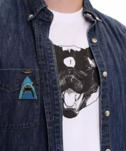 Oliver Barrett Enamel Pins Jaws 2-Pin Set