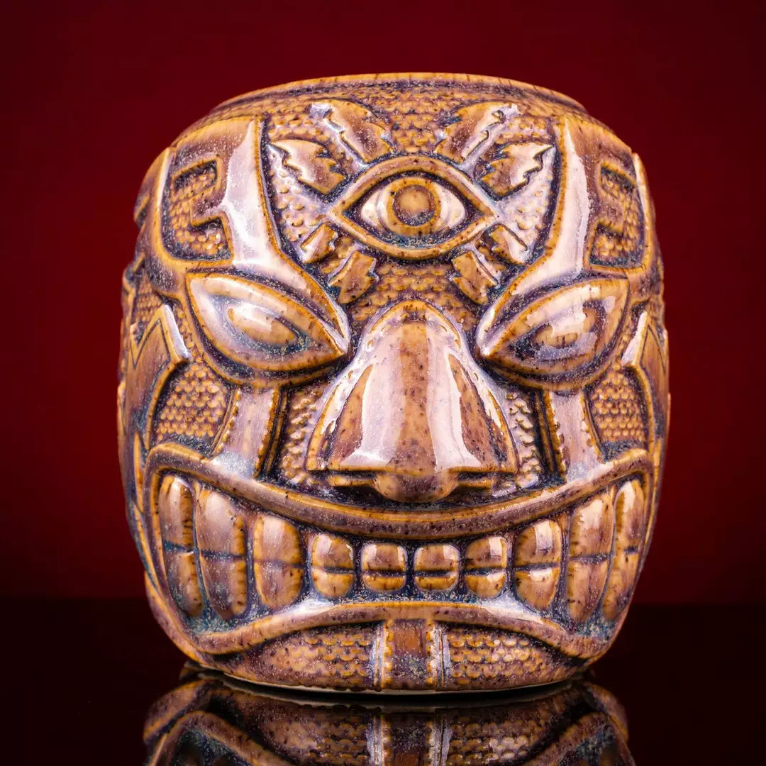 Mike Bonanno Tikis El Ojo Fantastico Tiki Mug - El Heroe Mugullado Variant 10 Mike Bonanno Tikis El Ojo Fantastico Tiki Mug - El Heroe Mugullado Variant