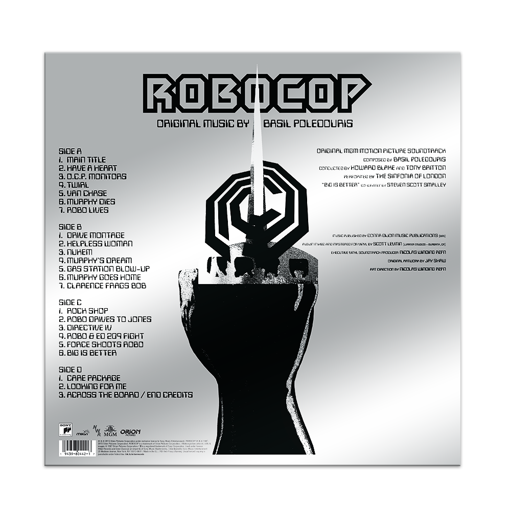 Basil Poledouris Robocop - Original Motion Picture Soundtrack 2XLP Music 4 Basil Poledouris Robocop - Original Motion Picture Soundtrack 2XLP Music