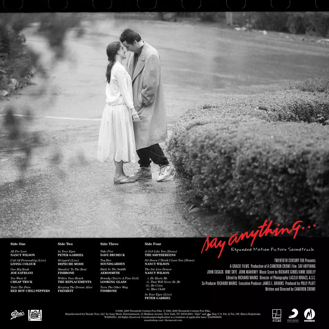 Various Artists Music Say Anything - Expanded Motion Picture Soundtrack 2XLP 4 Various Artists Music Say Anything - Expanded Motion Picture Soundtrack 2XLP