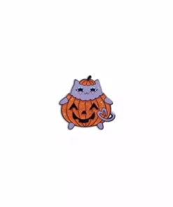 Sparklebombb Kawaii Pumpkin Kitty Enamel Pin Enamel Pins