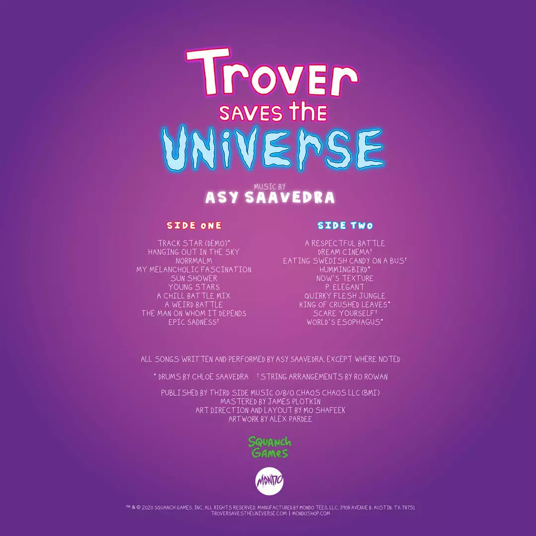 Asy Saavedra Music Trover Saves The Universe - Original Video Game Soundtrack LP 4 Asy Saavedra Music Trover Saves The Universe - Original Video Game Soundtrack LP