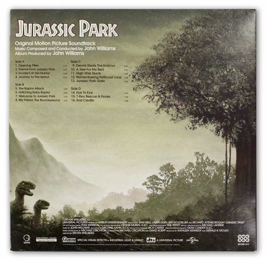 John Williams Jurassic Park Original Motion Picture Soundtrack (20th Anniversary – Version A) 7 John Williams Jurassic Park Original Motion Picture Soundtrack (20th Anniversary – Version A)