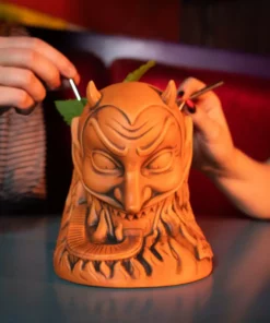 Doug P'Gosh Tikis Ol' Scratch Designer Series Tiki Mug - Orange