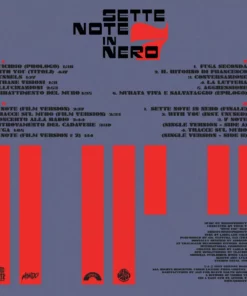 Franco Bixio, Fabiio Frizzi And Vince Tempera Sette Note In Nero - Original Motion Picture Soundtrack 2XLP