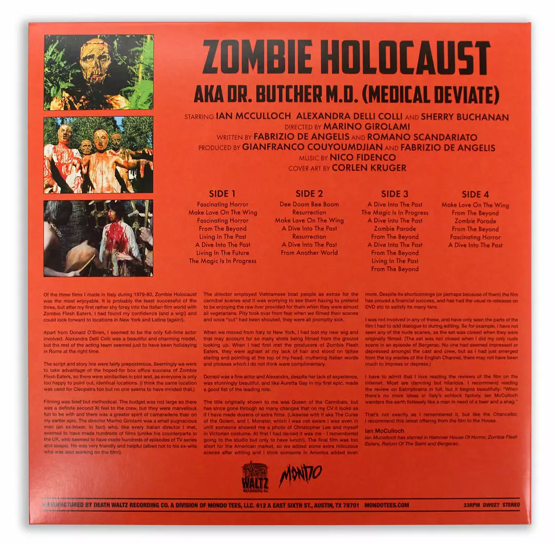 Nico Fidenco Music Zombi Holocaust – Deluxe Edition 5 Nico Fidenco Music Zombi Holocaust – Deluxe Edition